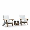 Mayne Mesa Chair x2 & Table Set - White 8705-W